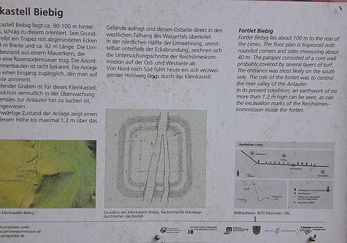 Lageplan des Kleinkastells Biebig (Quelle: Limesarchiv der RGK des DAI)